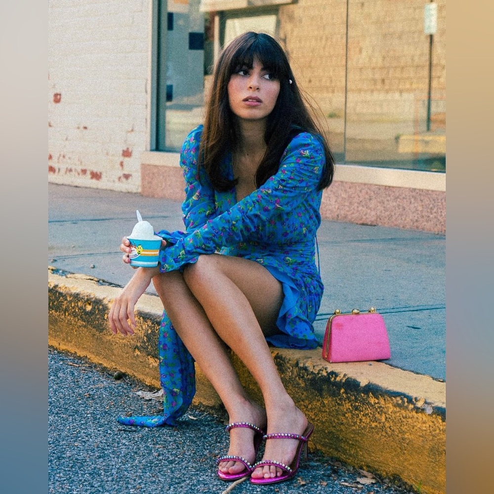 For love and lemons dress blue floral